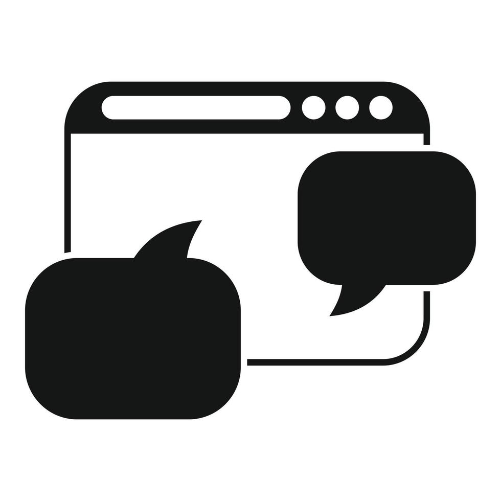 Web chat icon simple vector. Online information vector