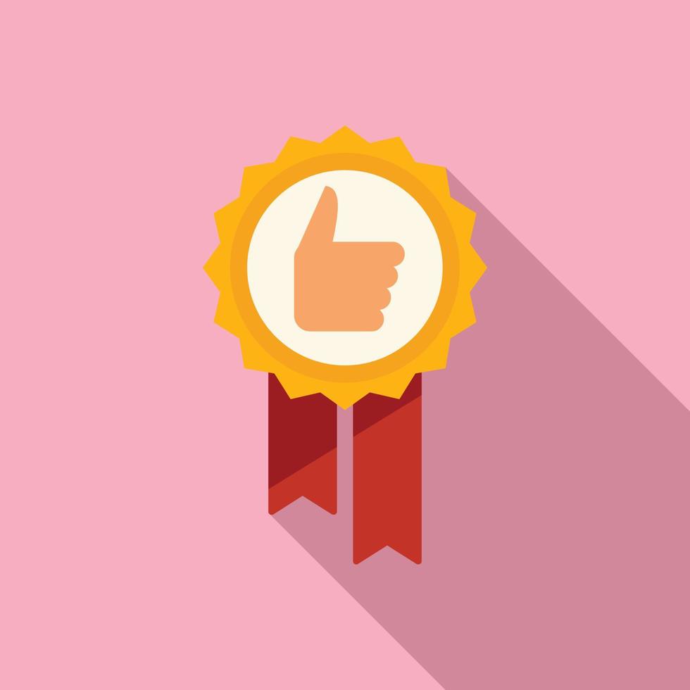 Rate thumb up icon flat vector. Customer trust vector