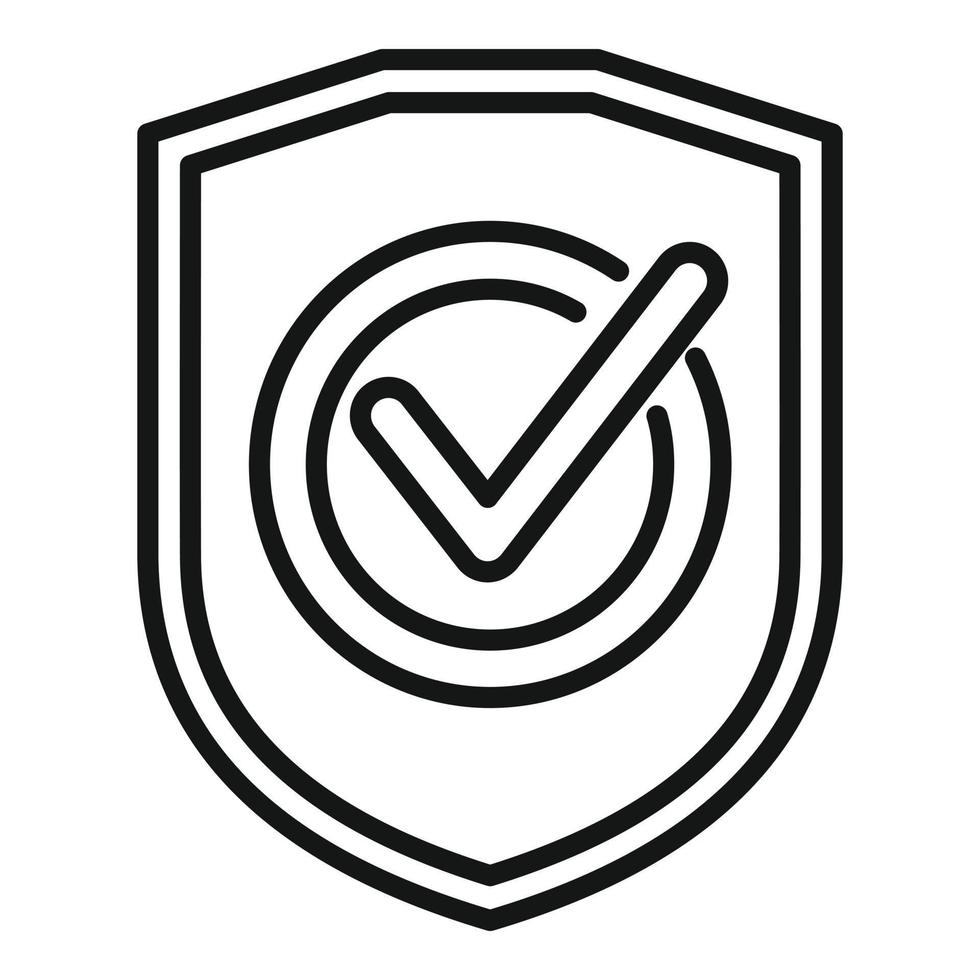 Secured credibility icon outline vector. Customer trust vector