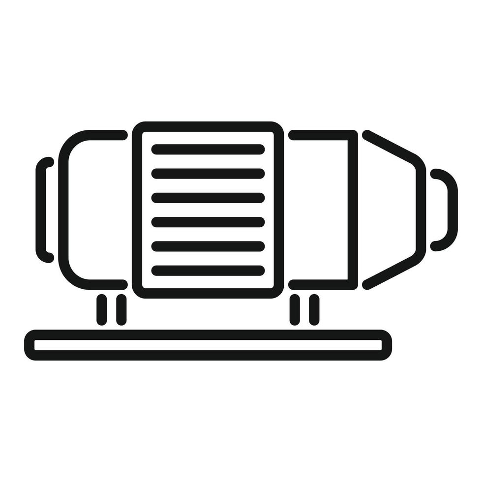 Motor pump icon outline vector. Engine system vector