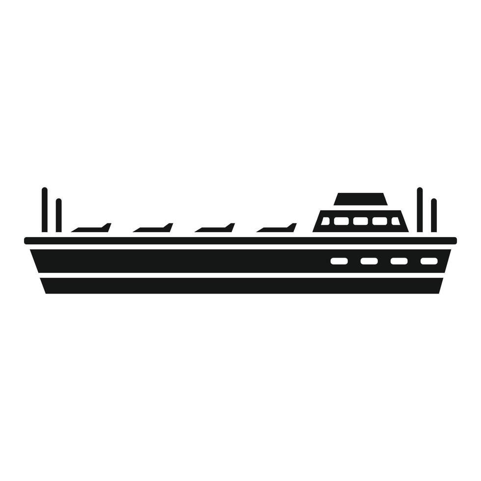 icono de portaaviones vector simple. barco de la Armada