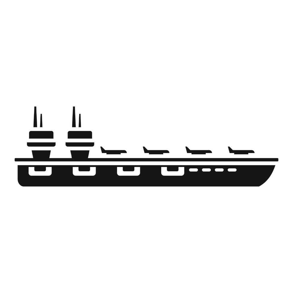 Naval aircraft icon simple vector. Navy ship vector