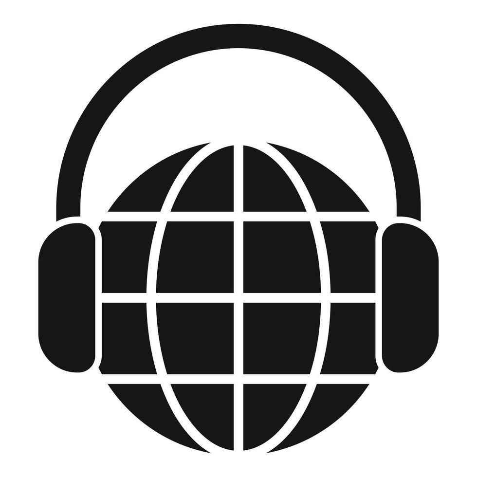 Global communication icon simple vector. Audio message vector