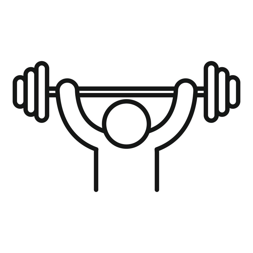 Barbell effort icon outline vector. Idea success vector