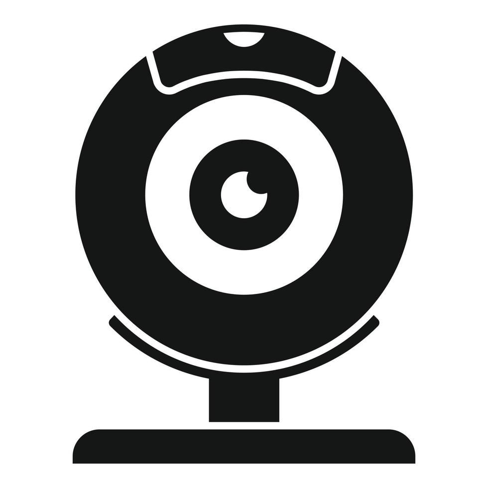 Web camera control icon simple vector. Data system vector