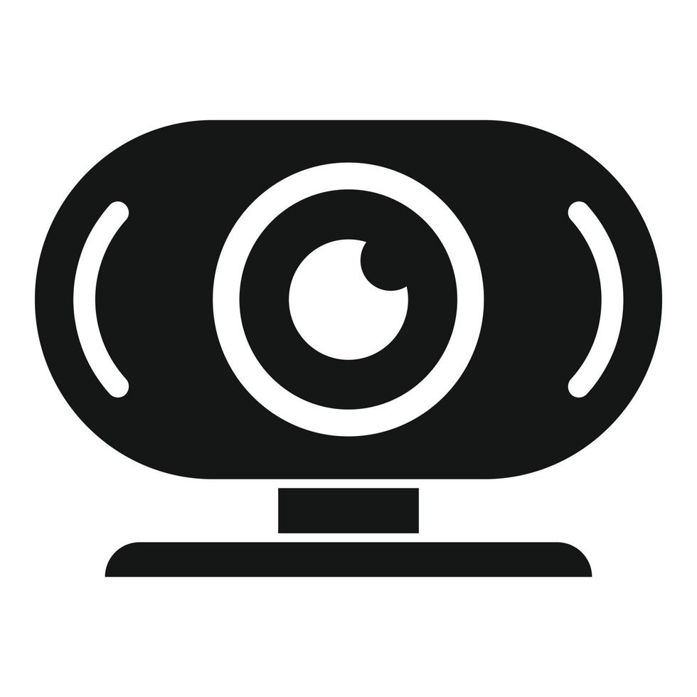 Server camera control icon simple vector. Data center vector