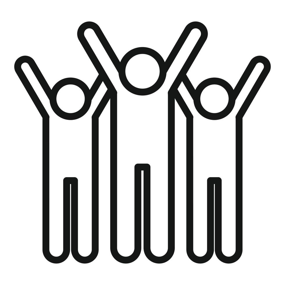 Team group icon outline vector. Work effort vector