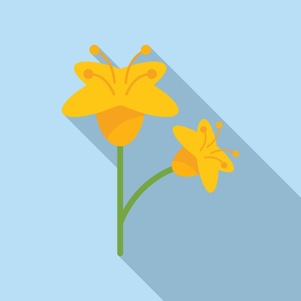 Canola flower icon flat vector. Plant seed vector