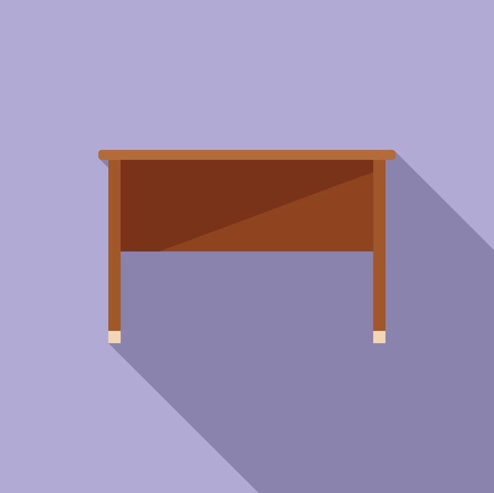 vector plano de icono de mesa interior. escritorio de madera