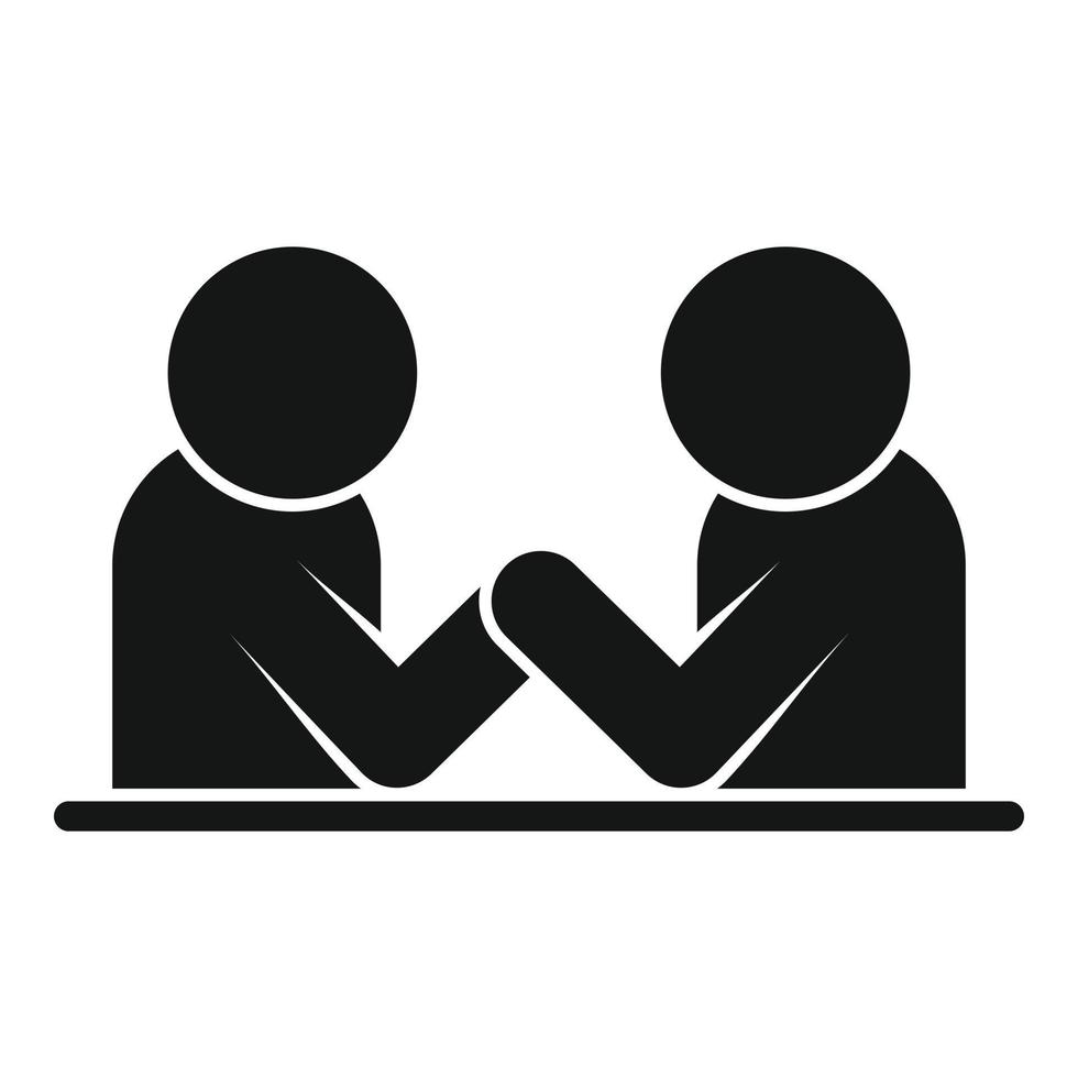 Arm wrestling effort icon simple vector. Business work vector