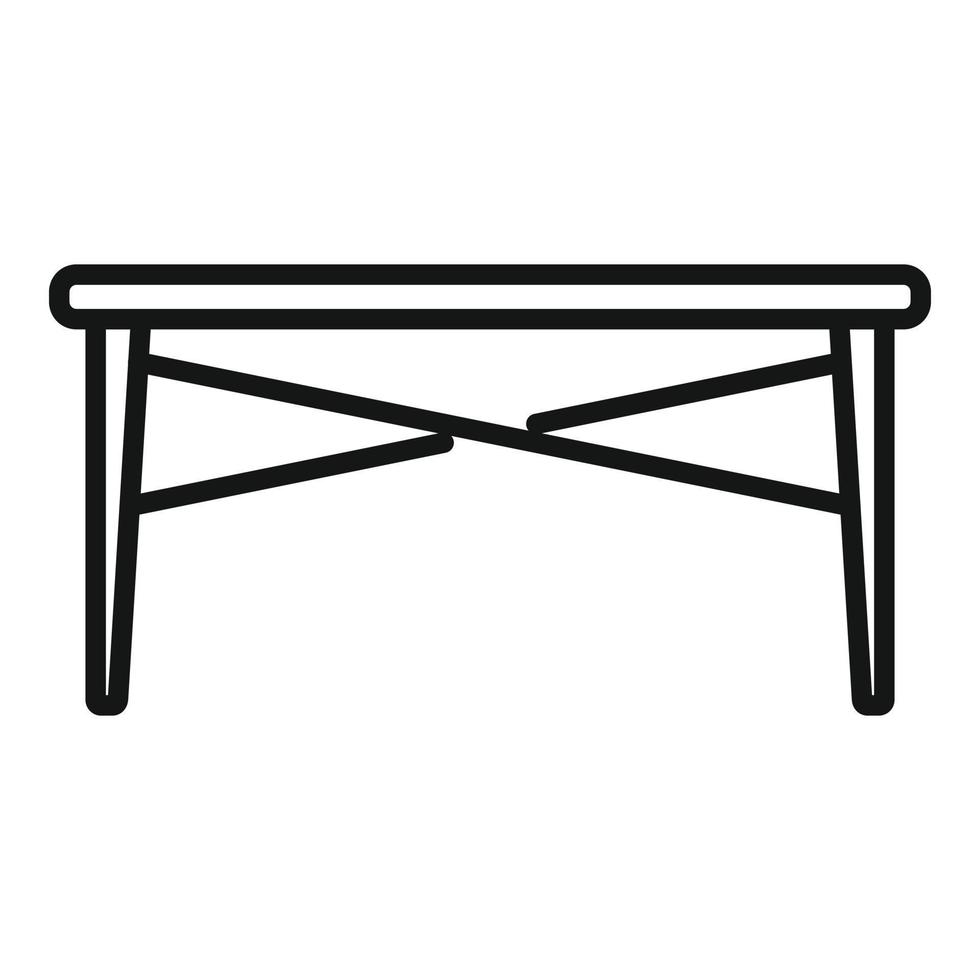 Table furniture icon outline vector. Wood desk vector
