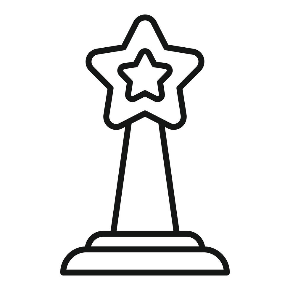 Star cup effort icon outline vector. Challenge opportunity vector