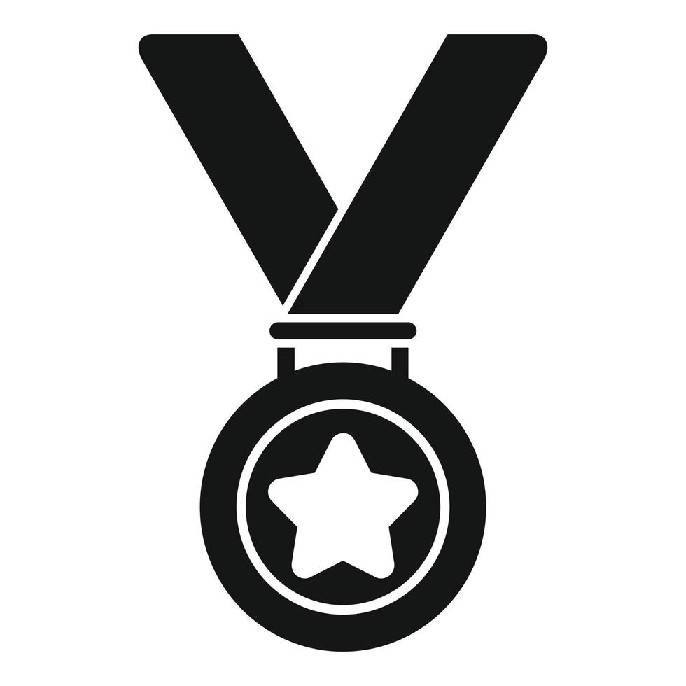 Medal effort icon simple vector. Work idea vector