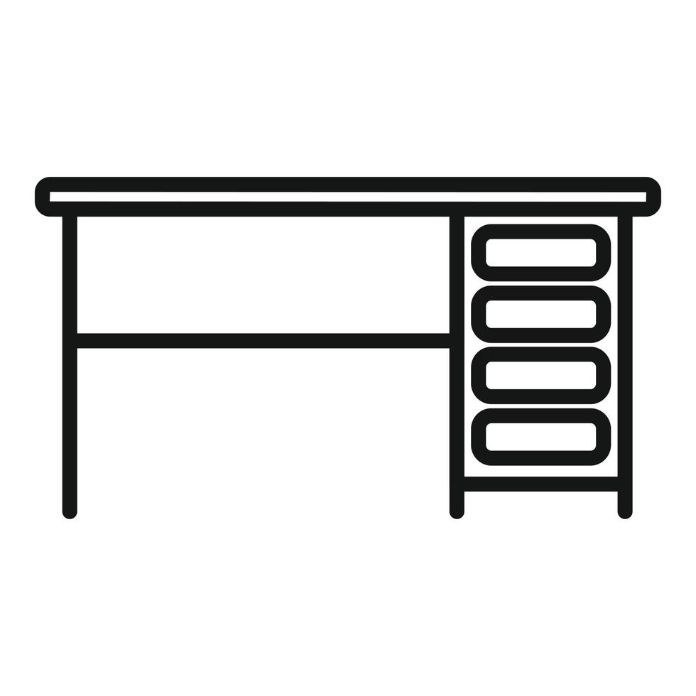 Table leg icon outline vector. Wood desk vector