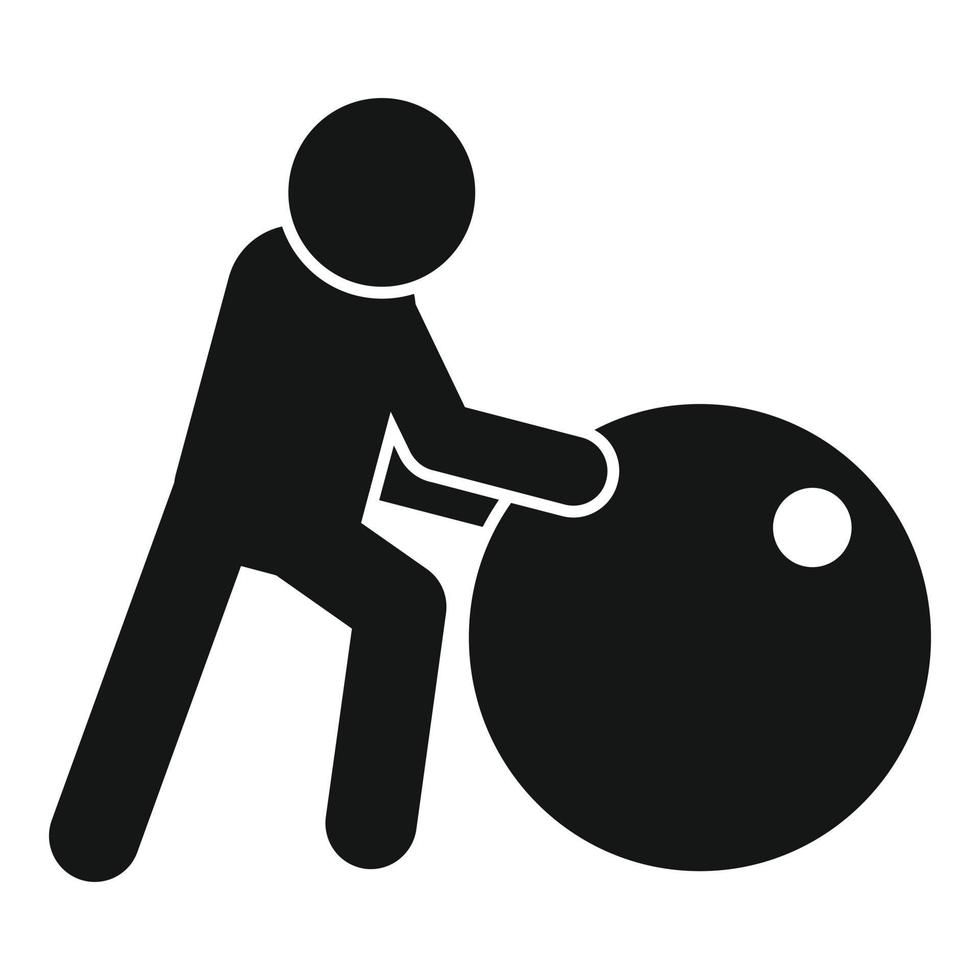 Man effort ball icon simple vector. Business work vector