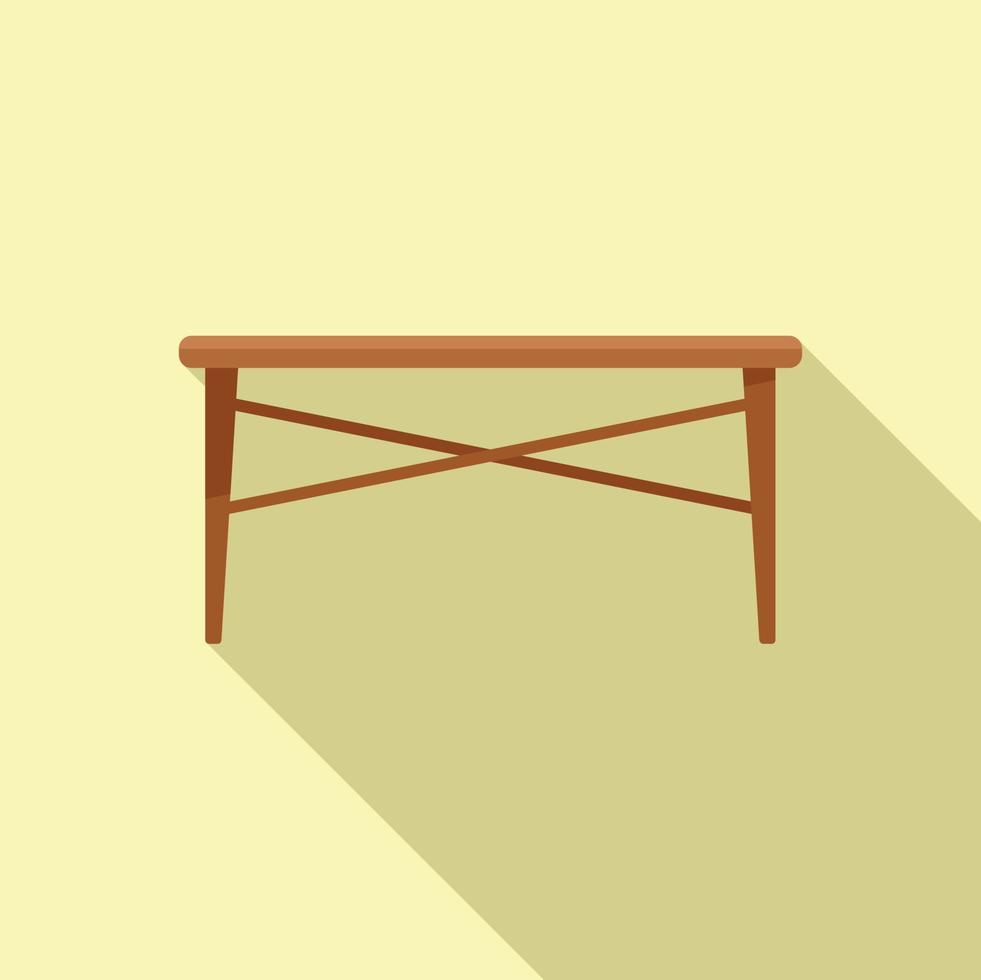 vector plano de icono de muebles de mesa. escritorio de madera