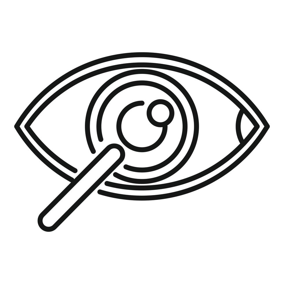 Focus eye work icon outline vector. Goal target vector