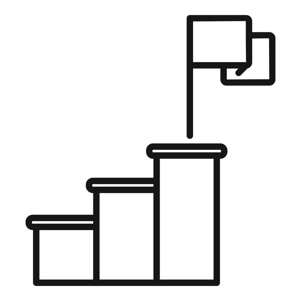 Podium effort icon outline vector. Work collaboration vector