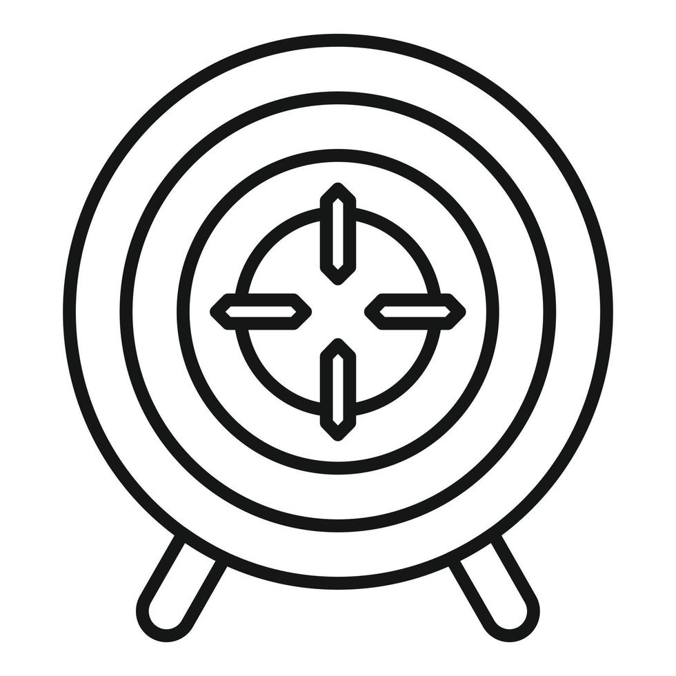 Focus target icon outline vector. Work goal vector