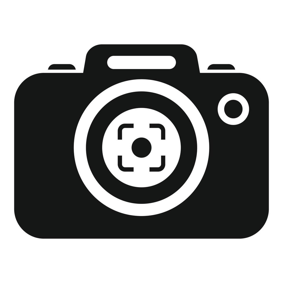 Camera focus icon simple vector. Work goal vector