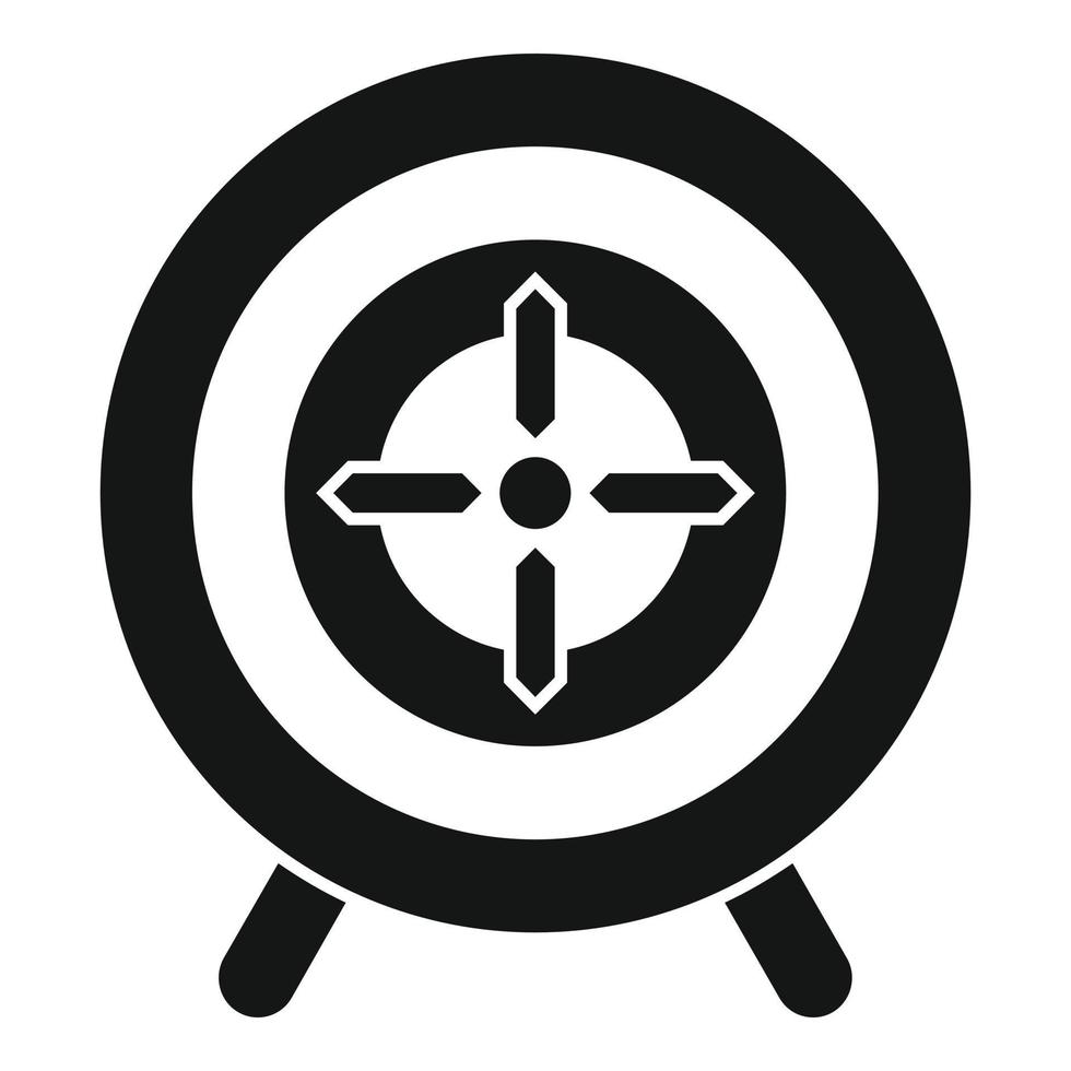 Focus target icon simple vector. Work goal vector