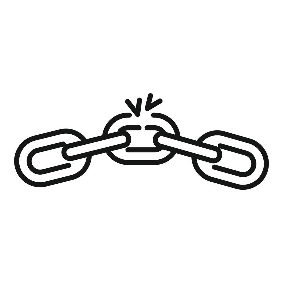 Chain effort icon outline vector. Work business vector