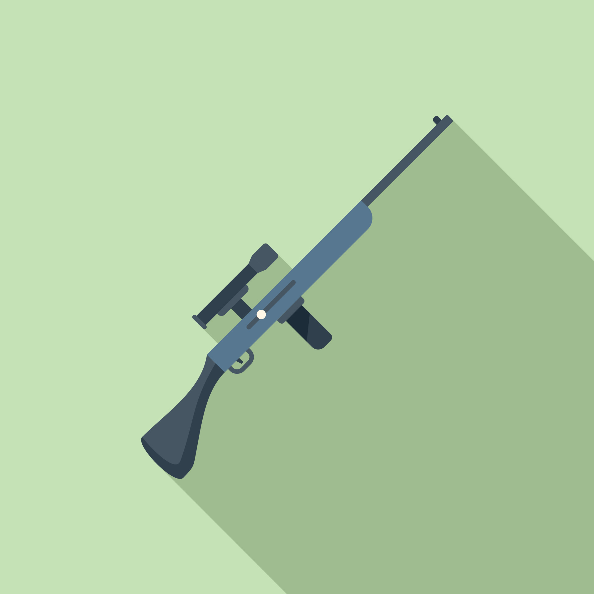 Sniper pistol icon flat vector. Gun scope 15157617 Vector Art at Vecteezy