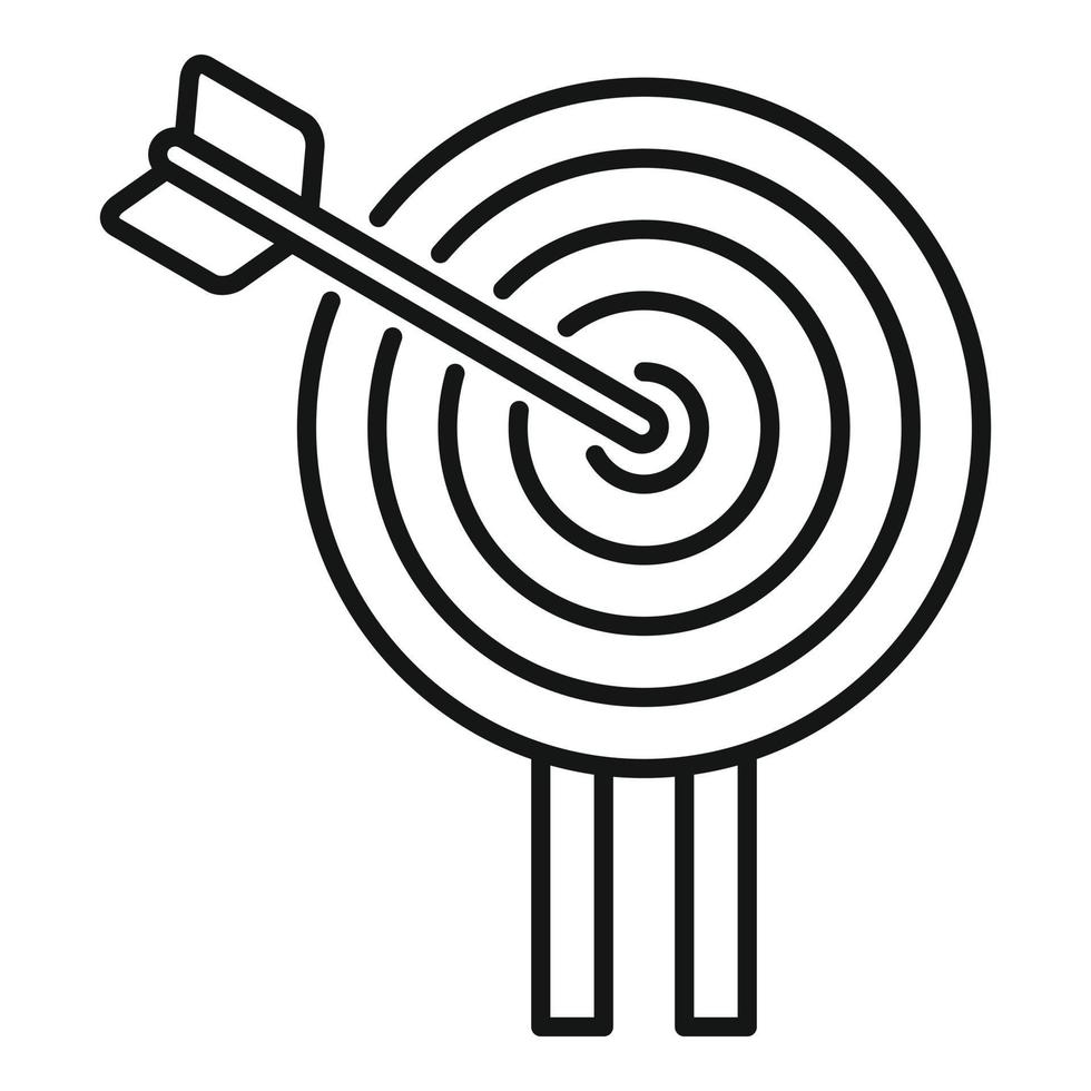 Focus arch target icon outline vector. Work group vector