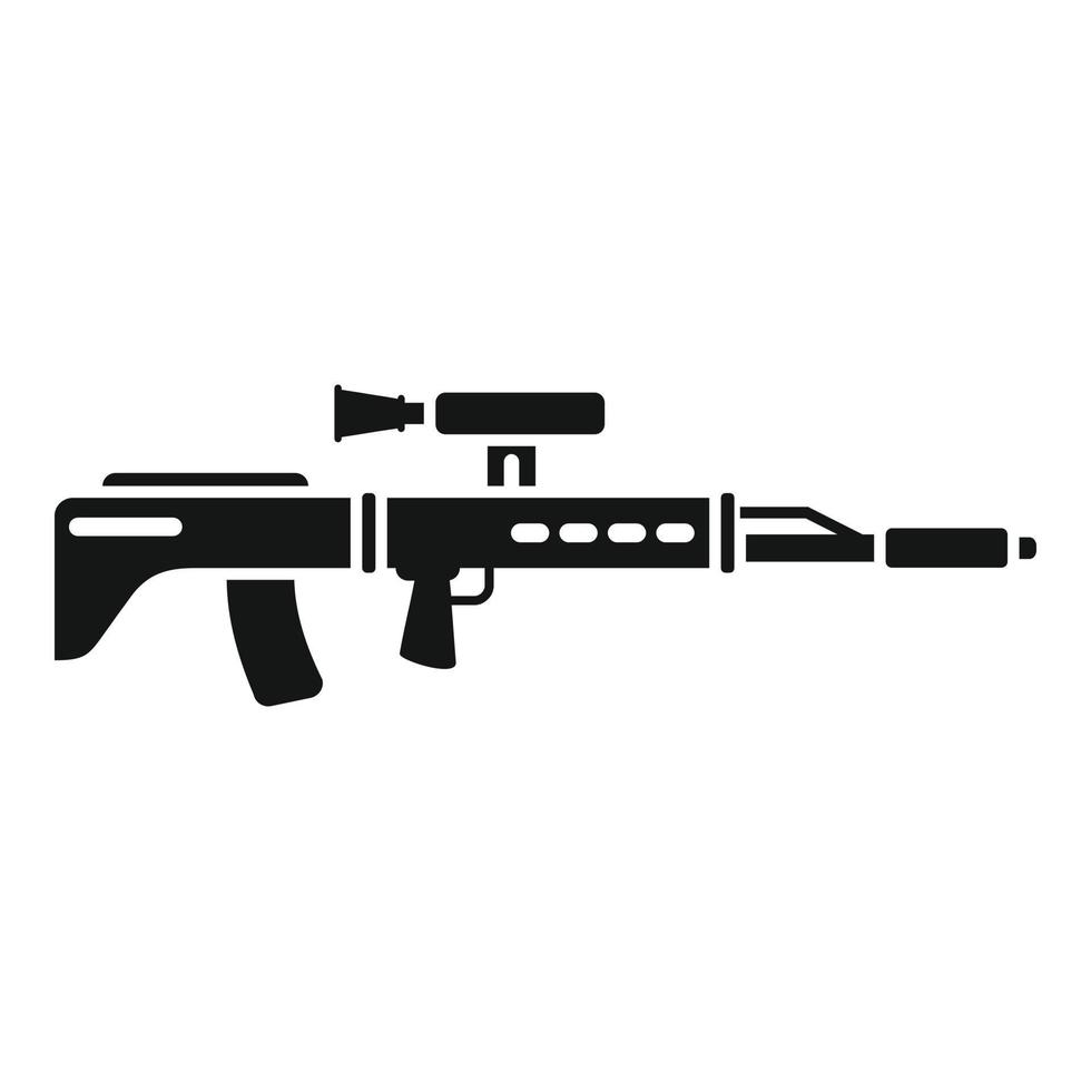 icono de francotirador del ejército vector simple. arma de fuego