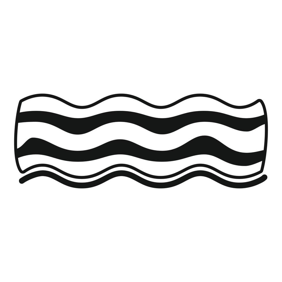 Crispy bacon icon simple vector. Breakfast slice vector