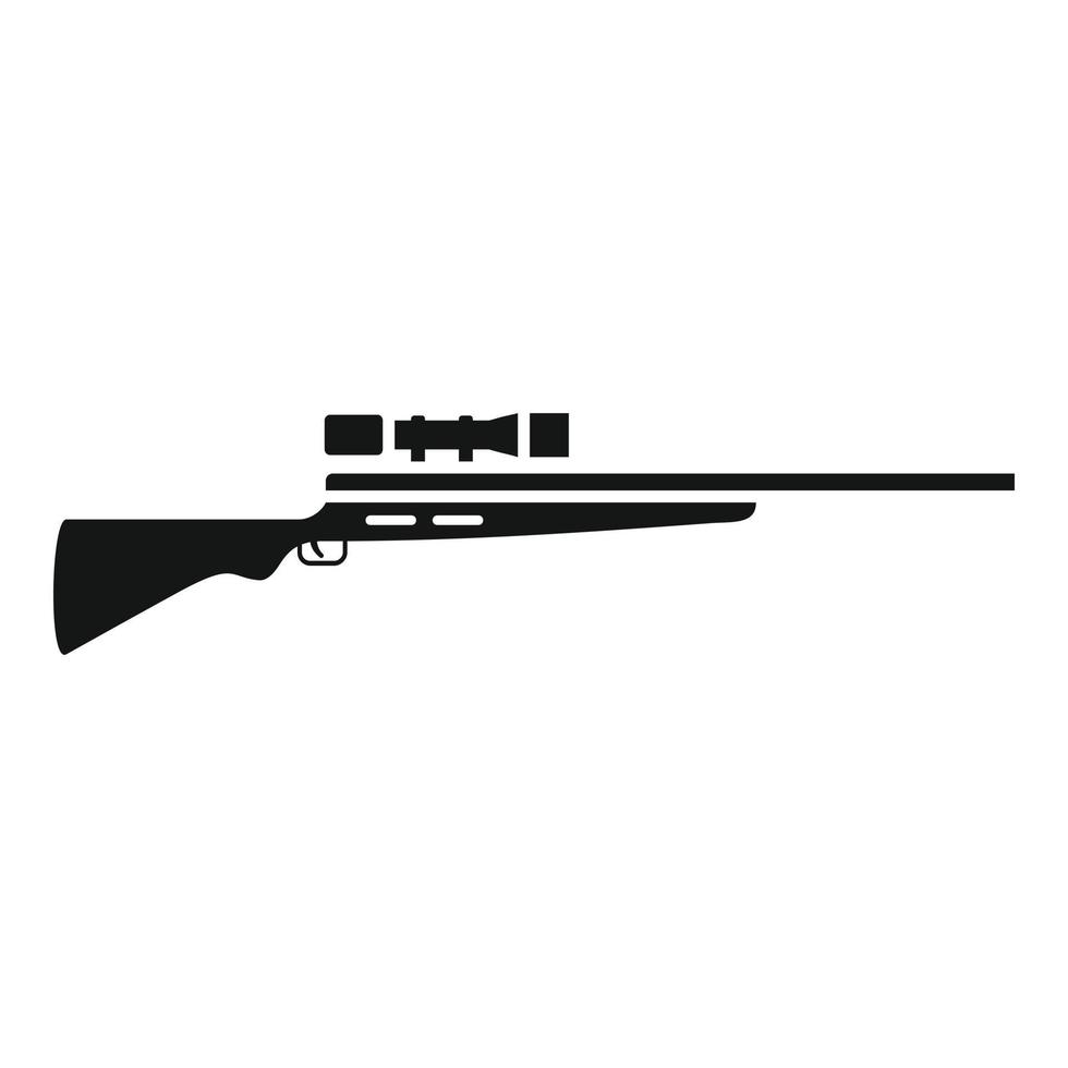 Sniper weapon icon simple vector. Military scope vector