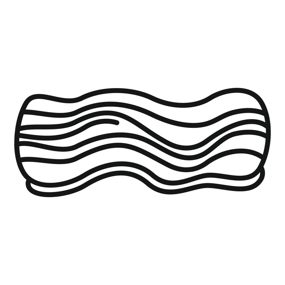 Breakfast bacon icon outline vector. Slice meat vector