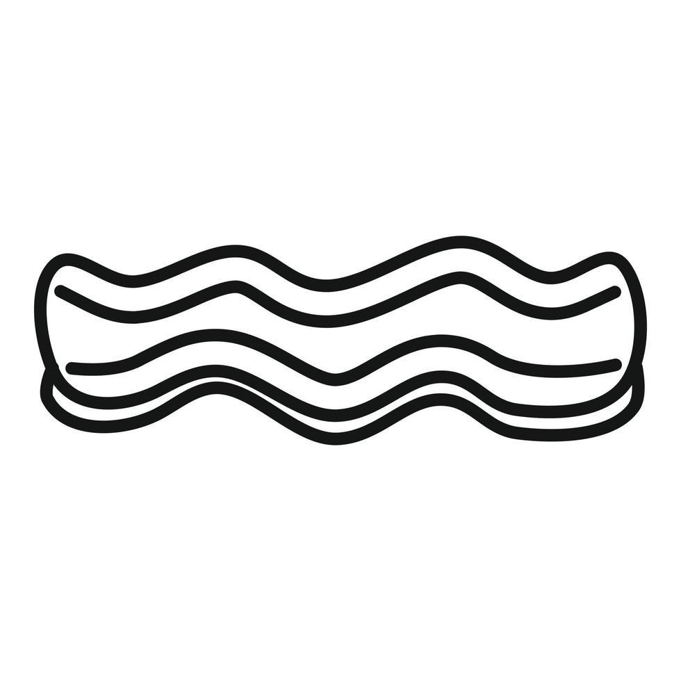 Grilled bacon icon outline vector. Crispy meat vector