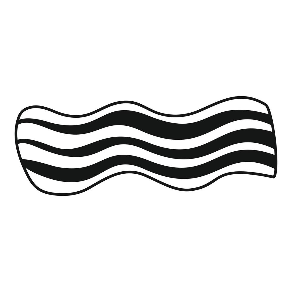 Food bacon icon simple vector. Slice meat vector