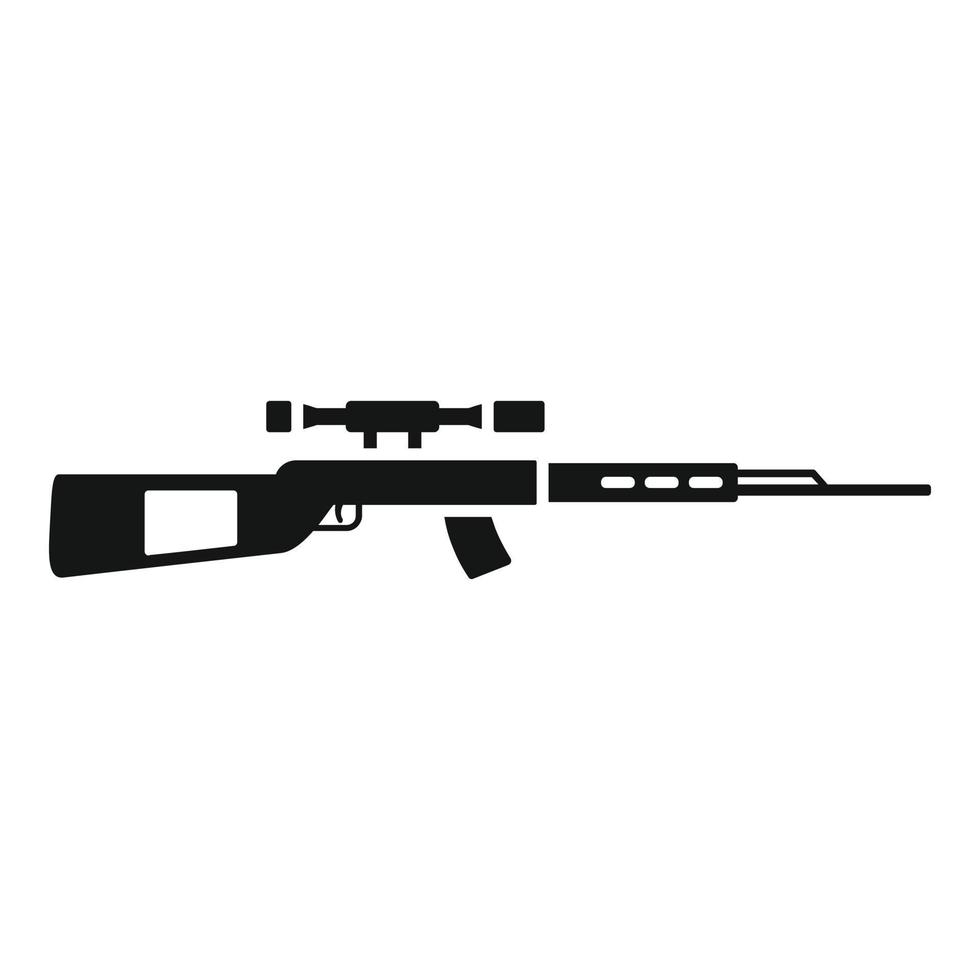 Sniper bullet icon simple vector. Rifle gun vector