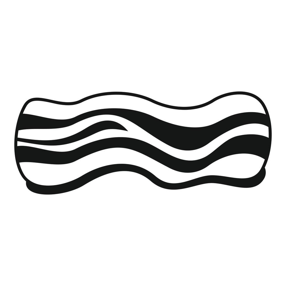 Breakfast bacon icon simple vector. Slice meat vector