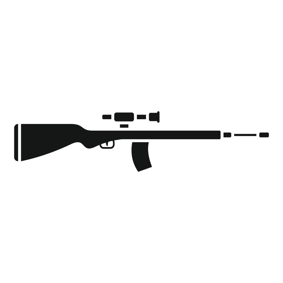 Sniper barrel icon simple vector. Rifle gun vector