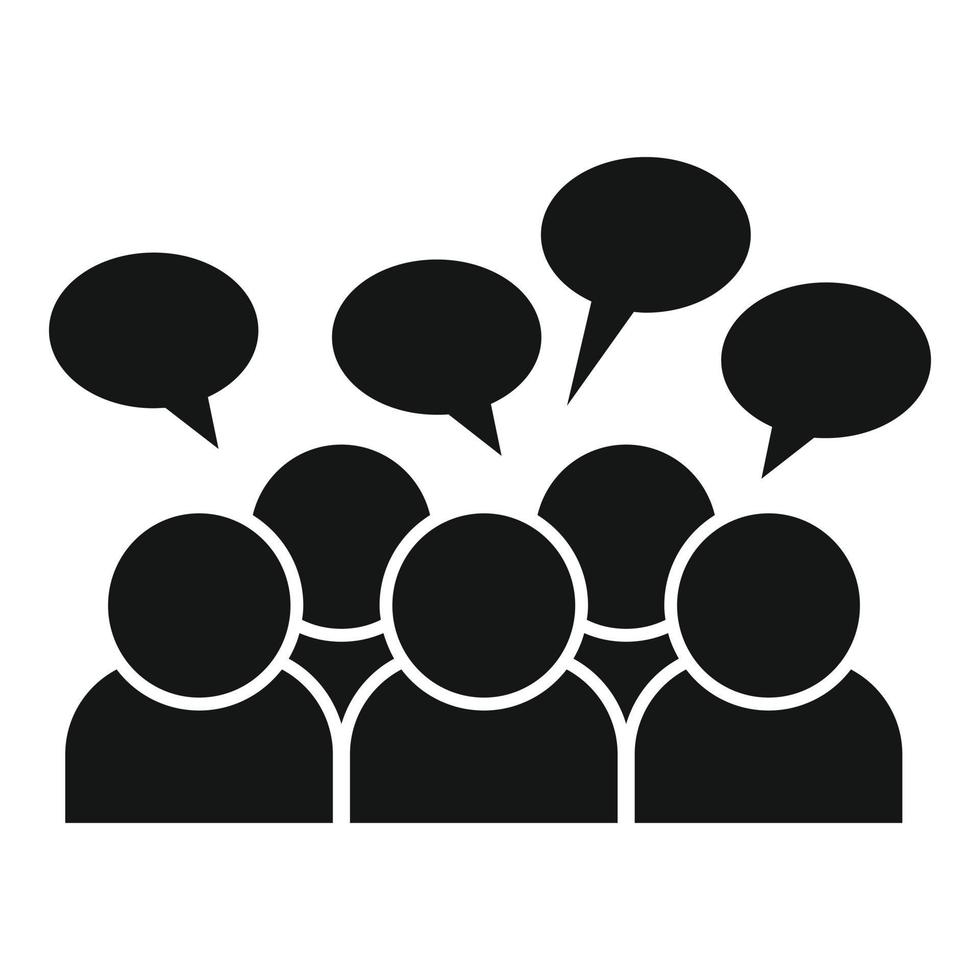 Speech group icon simple vector. People talk vector