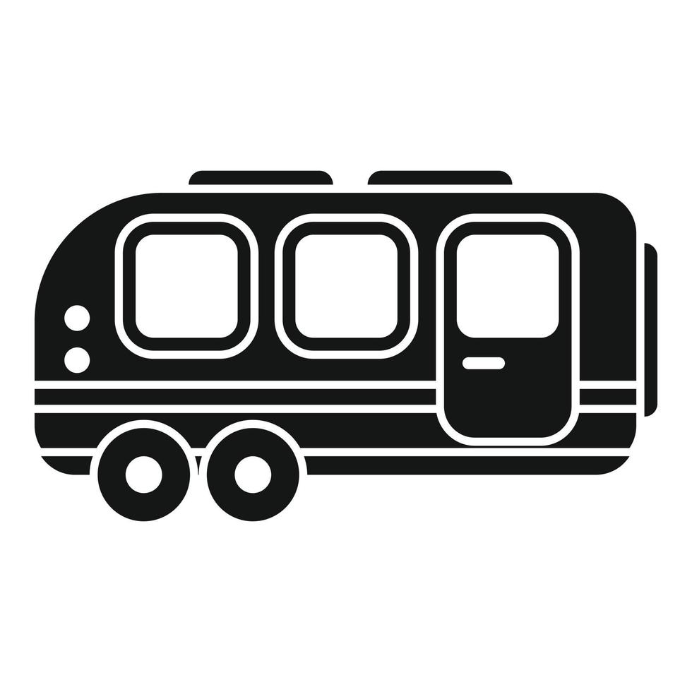 vector simple de icono de autocaravana. autocaravana