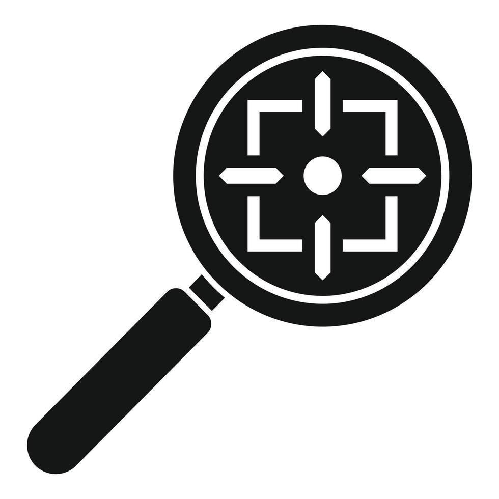 Magnifier focus icon simple vector. Team job vector