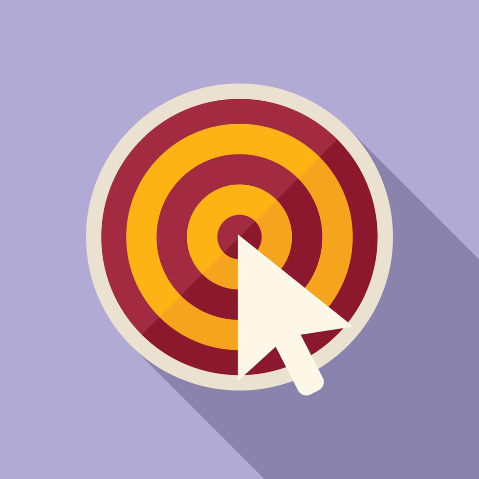 Cursor focus icon flat vector. Work goal vector