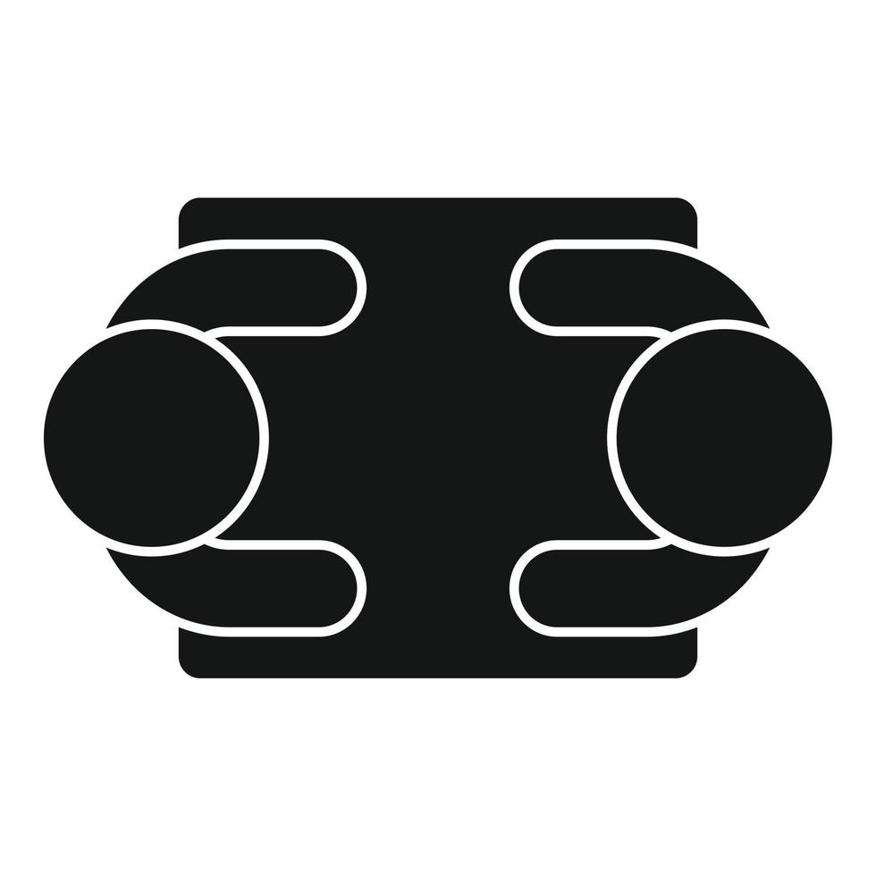 Top view discussion icon simple vector. People talk vector