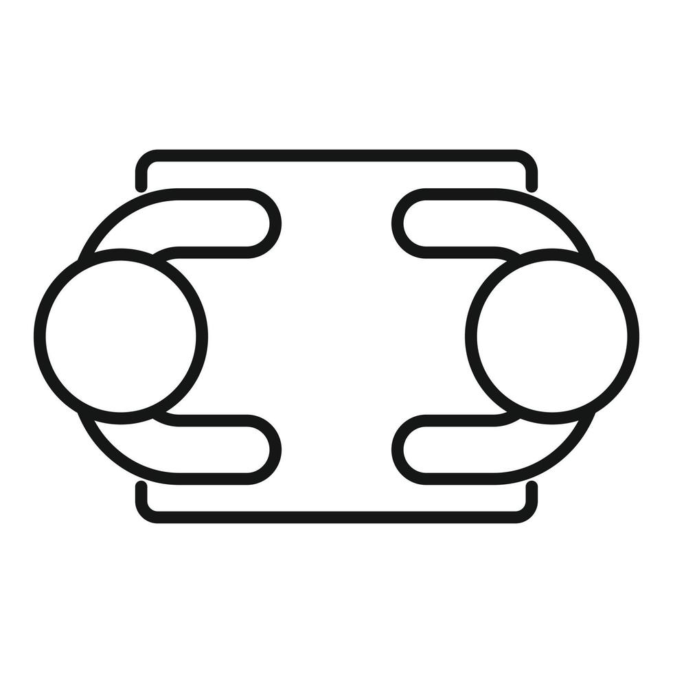 Top view discussion icon outline vector. People talk vector