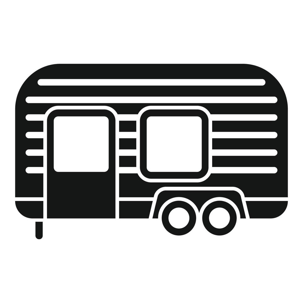 Recreational trailer icon simple vector. Car camper vector