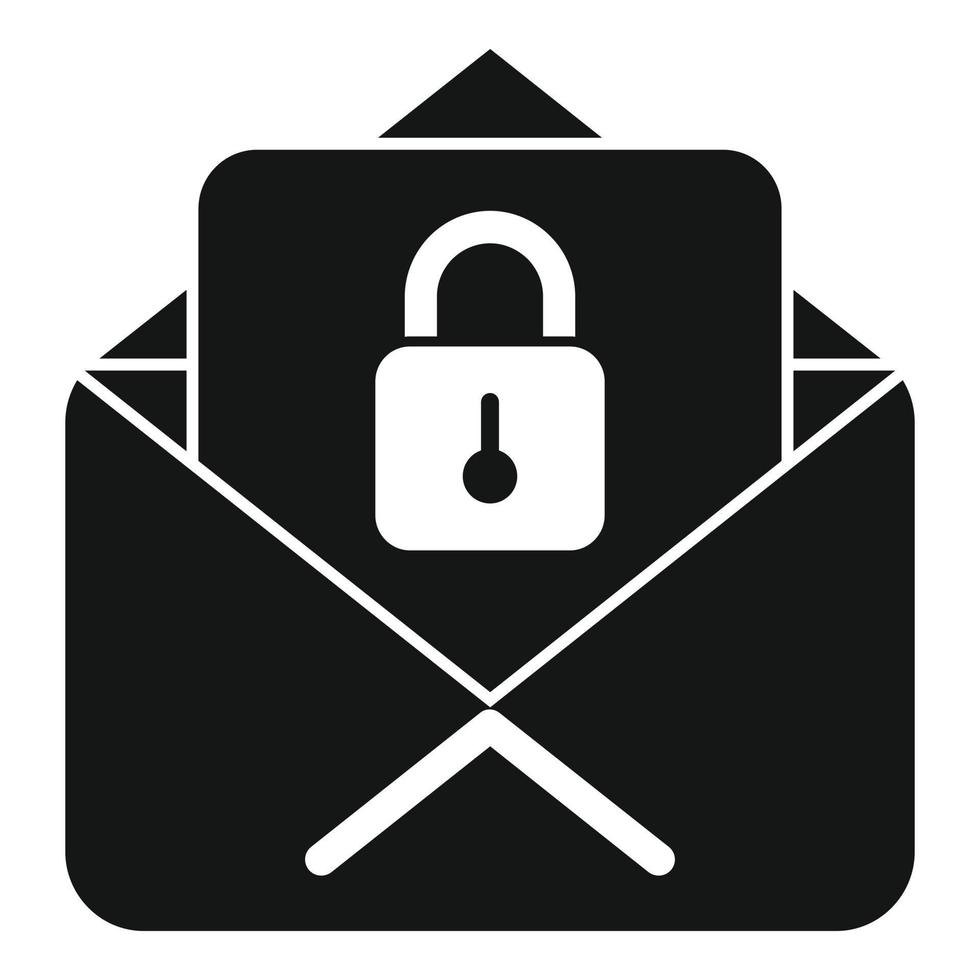 Security mail icon simple vector. Page log vector