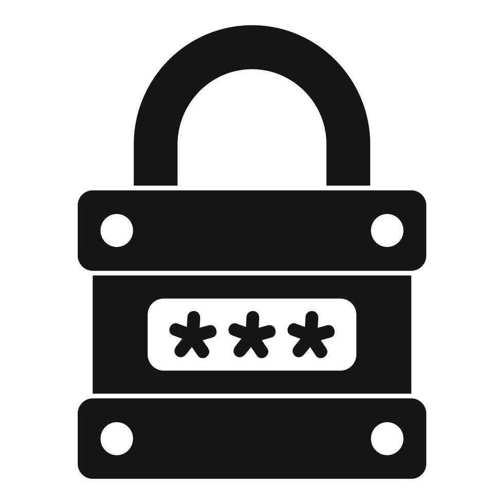 Digital lock icon simple vector. Page log vector