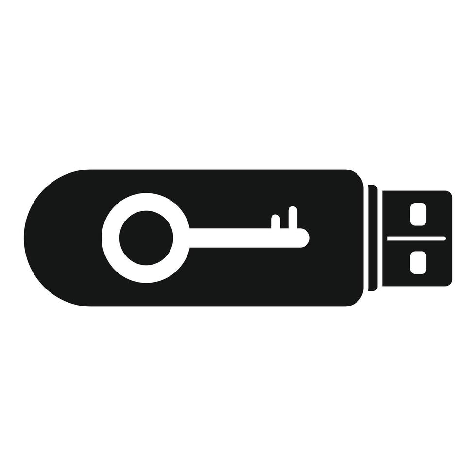 Usb flash password recovery icon simple vector. Page account vector