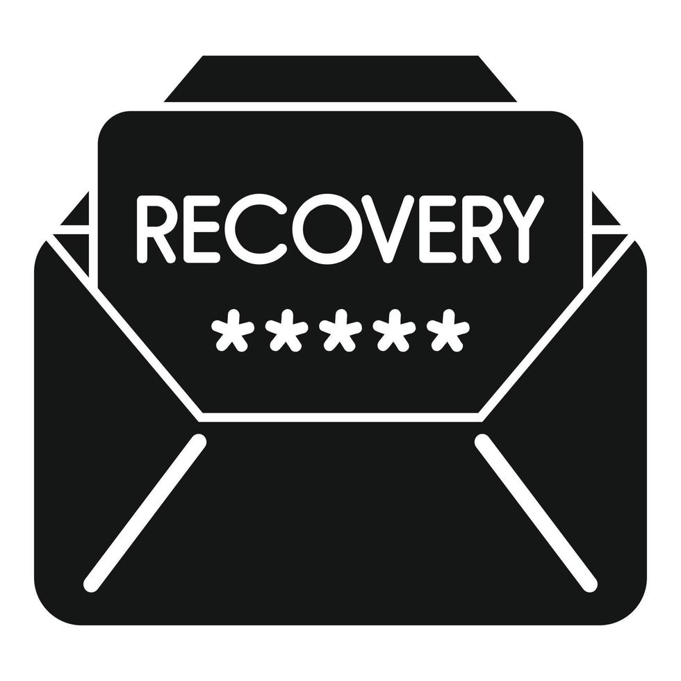 vector simple de icono de recuperación de correo. página de interfaz de usuario