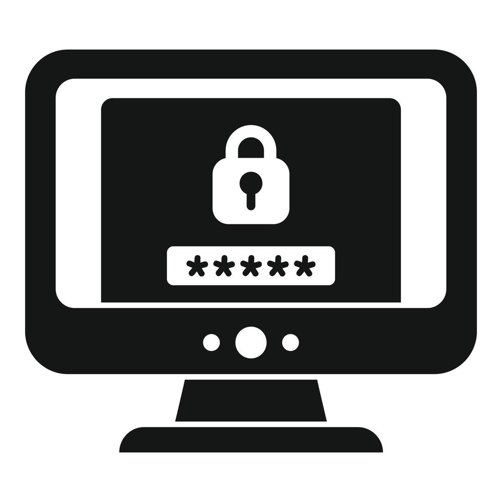 Password recovery icon simple vector. Page log vector