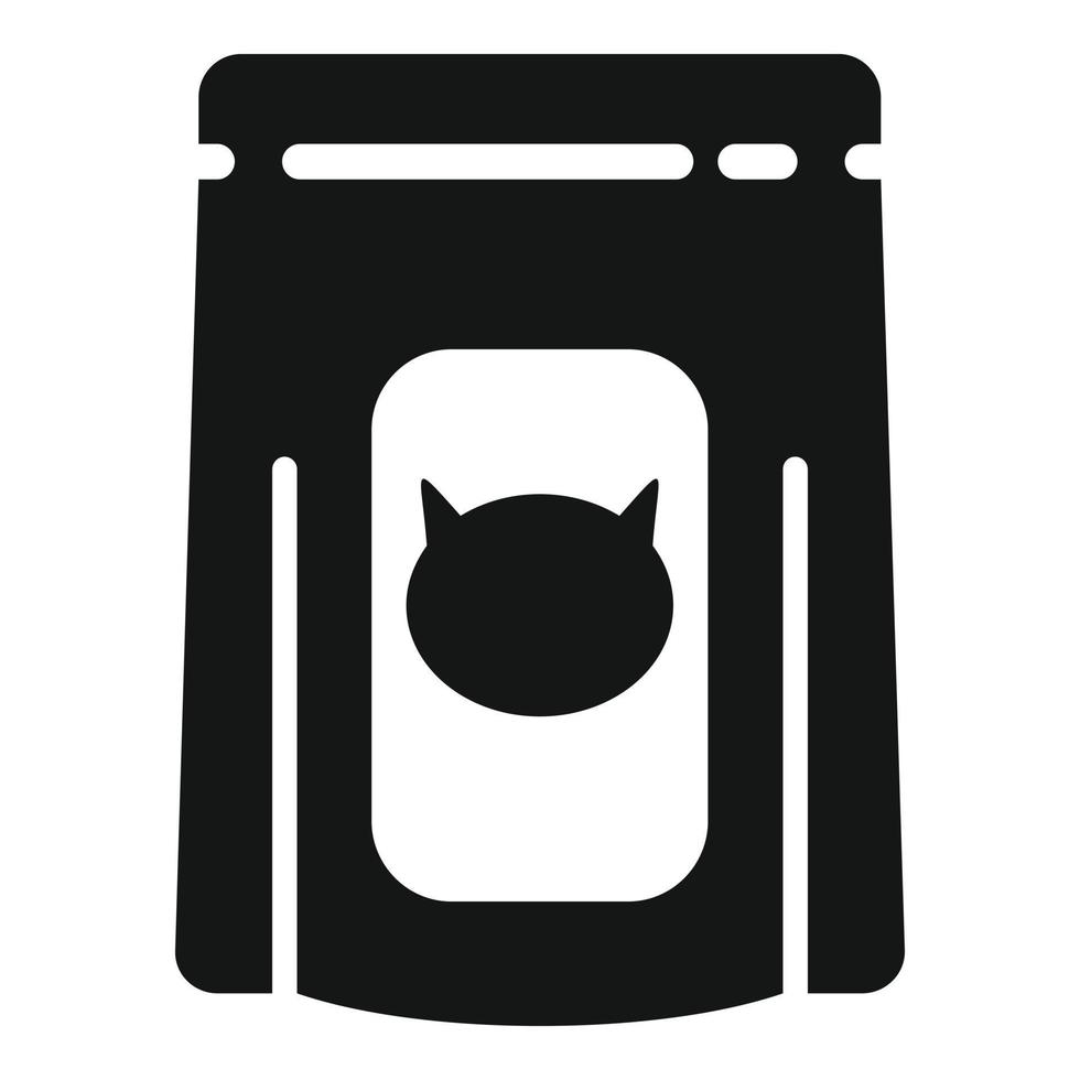 vector simple de icono de caja de comida para gatos. alimento para mascotas